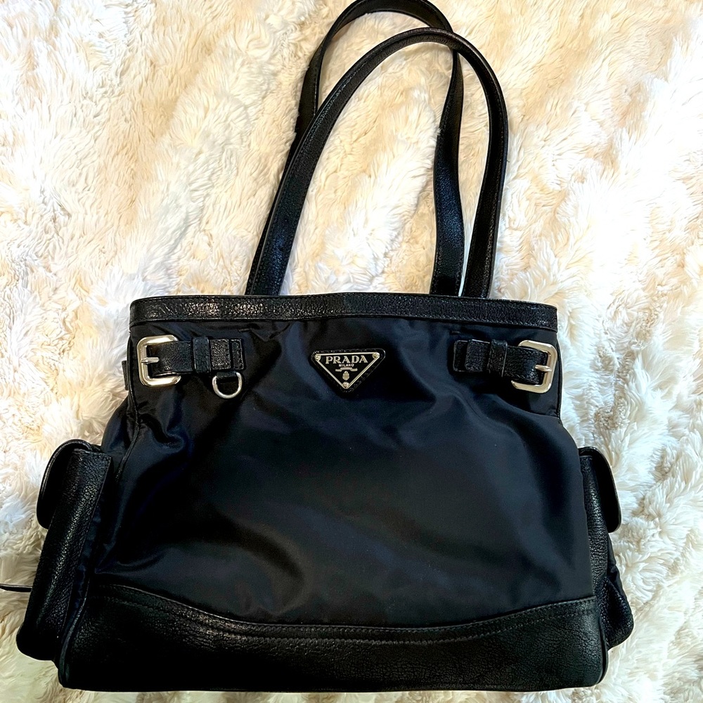 Black Tessuto Nylon Shoulder Bag ❤️